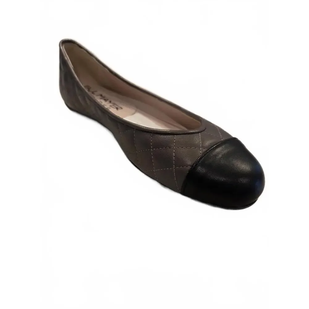 Paul Mayer Attitudes 'Cozy'‎ Quilted Leather Ballet Flat Size 7 NIB